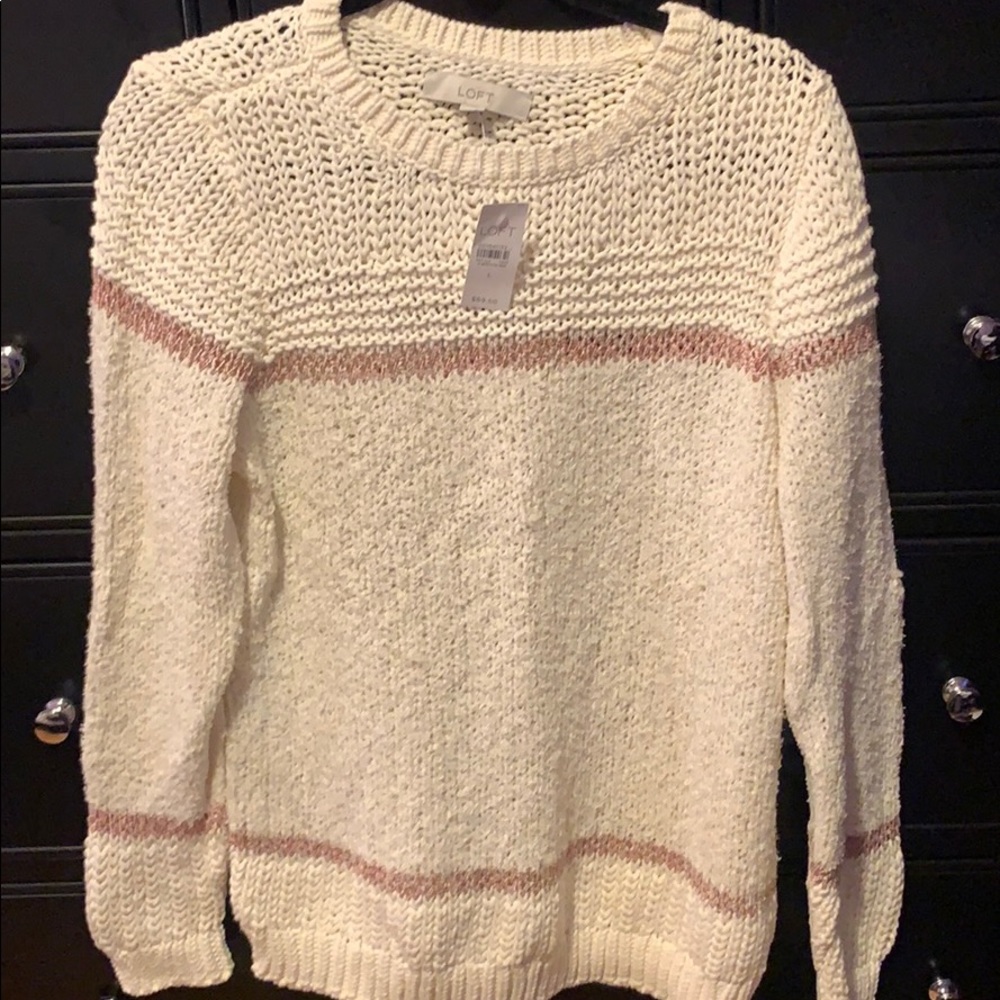 Loft white sweater